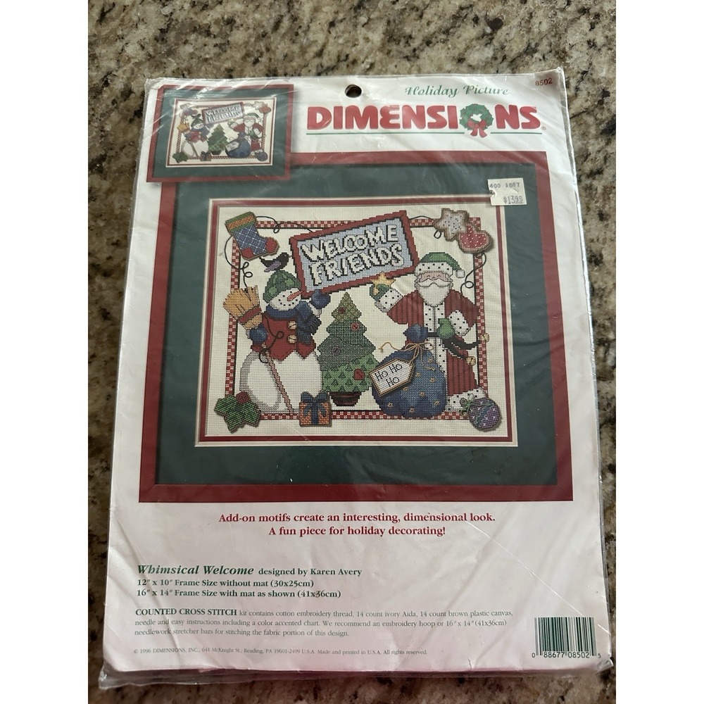 New Dimensions Vintage 1996 Holiday Picture Counted Cross Stitch 8502